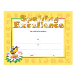 Spelling Excellence Gold Foil Stamped Certificates – Pack Of 25 With Regard To Spelling Bee Award Certificate Template