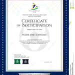 Sport Theme Certificate Of Participation Template Stock Within Football Certificate Template