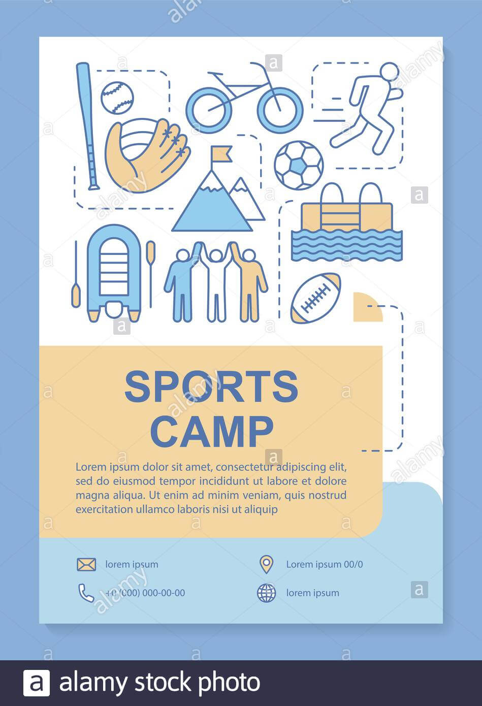 Sports Camp, Body Training Brochure Template Layout. Flyer Within Training Brochure Template