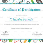 Sports Participation Certificate Template In Templates For Certificates Of Participation