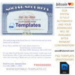 Ssn Usa Social Security Number Template for Social Security Card Template Psd