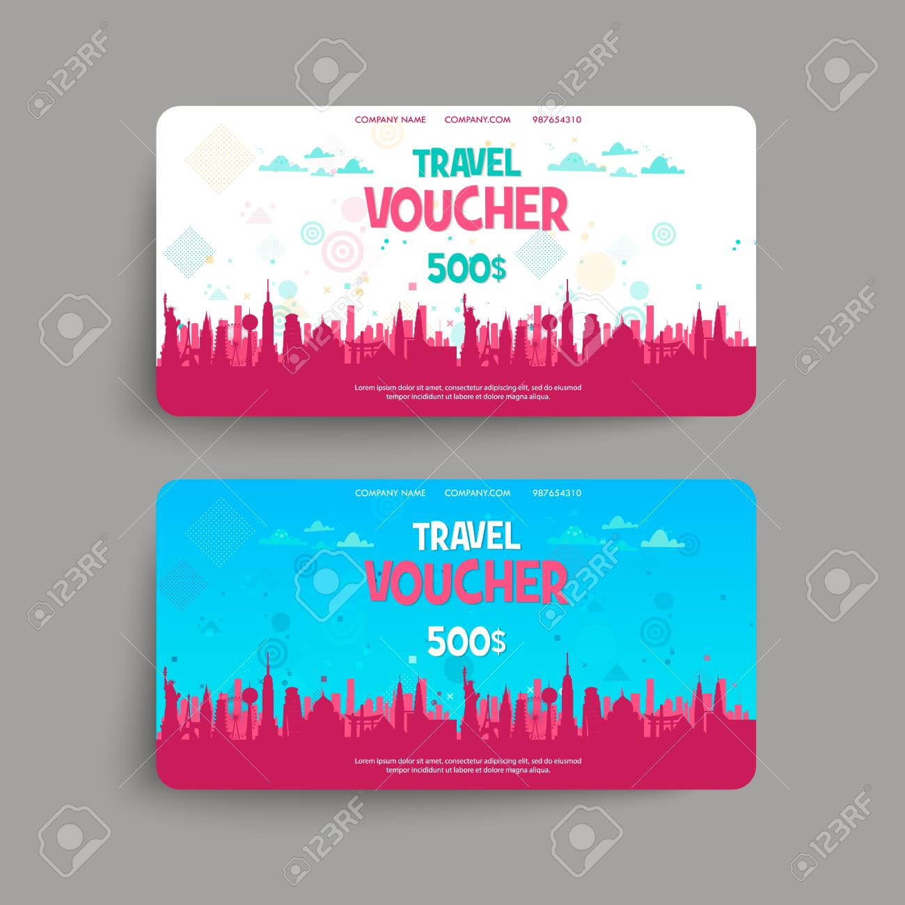 Stock Illustration Intended For Free Travel Gift Certificate Template