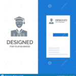 Student, Education, Graduate, Learning Grey Logo Design And Intended For Graduate Student Business Cards Template