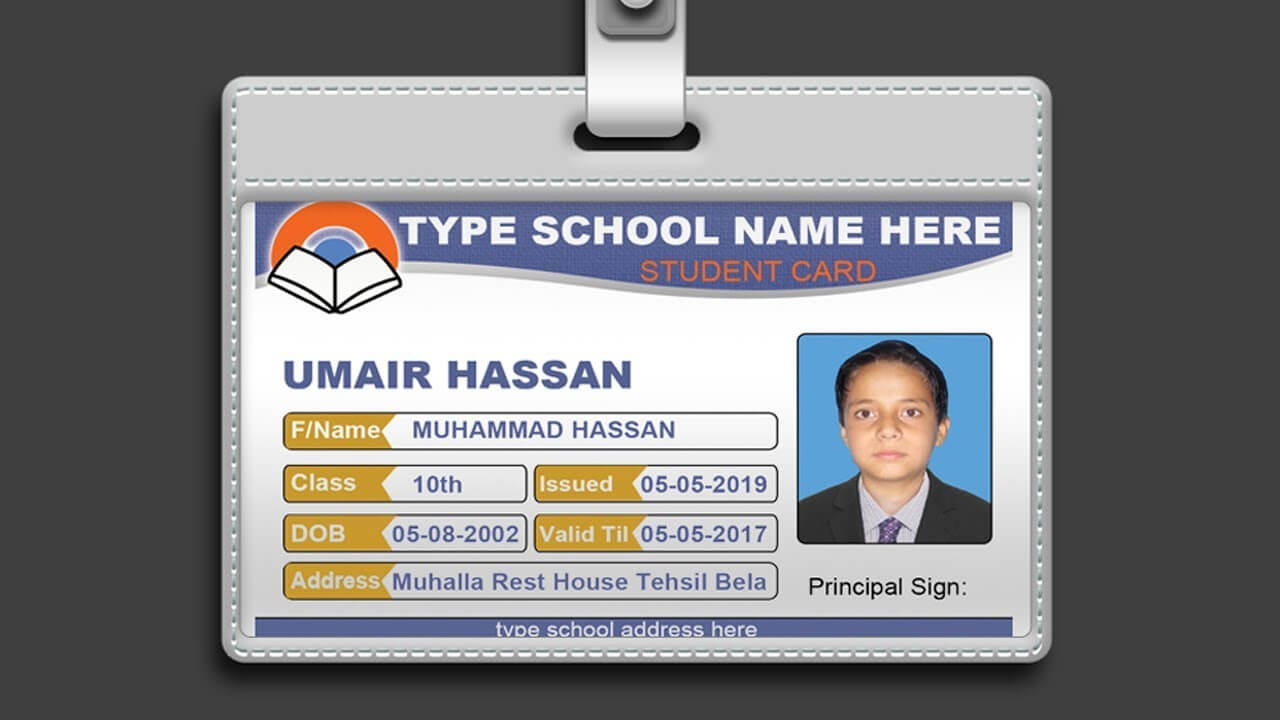 Student Id Card Psd - Tomope.zaribanks.co With Regard To College Id Card Template Psd