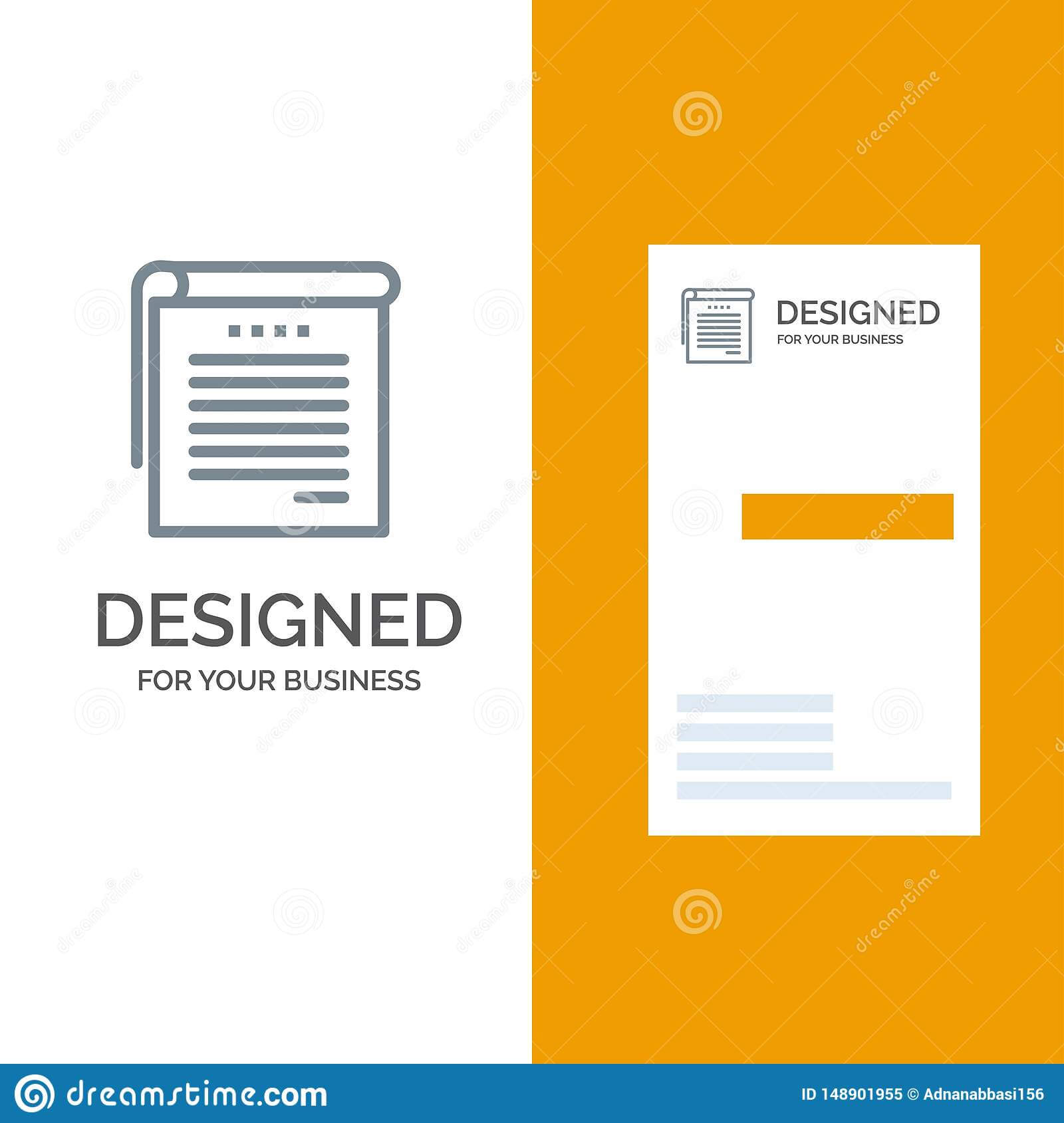 Student, Notes, Books, Student Notes Grey Logo Design And Pertaining To Student Business Card Template