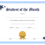Student Of The Month Template | Asouthernbellein for Free Printable Student Of The Month Certificate Templates