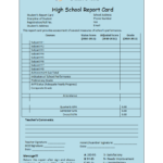 Student Report Template Regarding Result Card Template