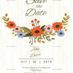 Summer Floral Save The Date Card Template With Save The Date Cards Templates