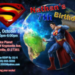 Superman Birthday Invitations | Kustom Kreations Pertaining To Superman Birthday Card Template