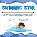 Swimming Star Certification Template With Swimmer – Download Throughout Free Swimming Certificate Templates