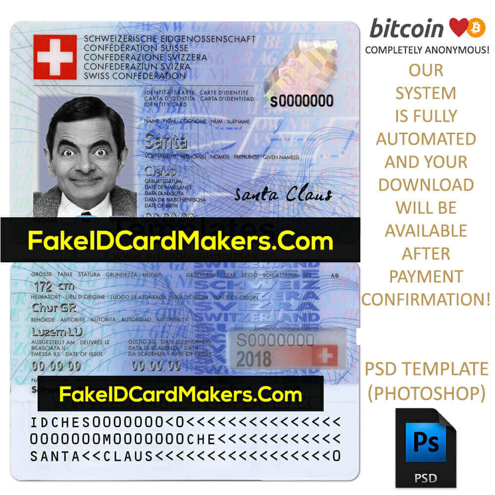Switzerland Id Card Template Psd Editable Fake Download For Texas Id Card Template