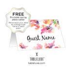 Tableluxe Printable Spring Place Cards In Free Place Card Templates Download