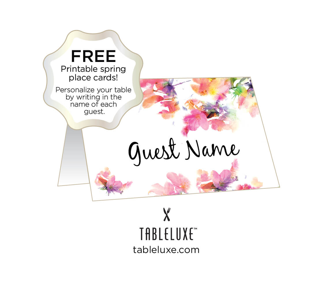 Tableluxe Printable Spring Place Cards In Free Place Card Templates Download
