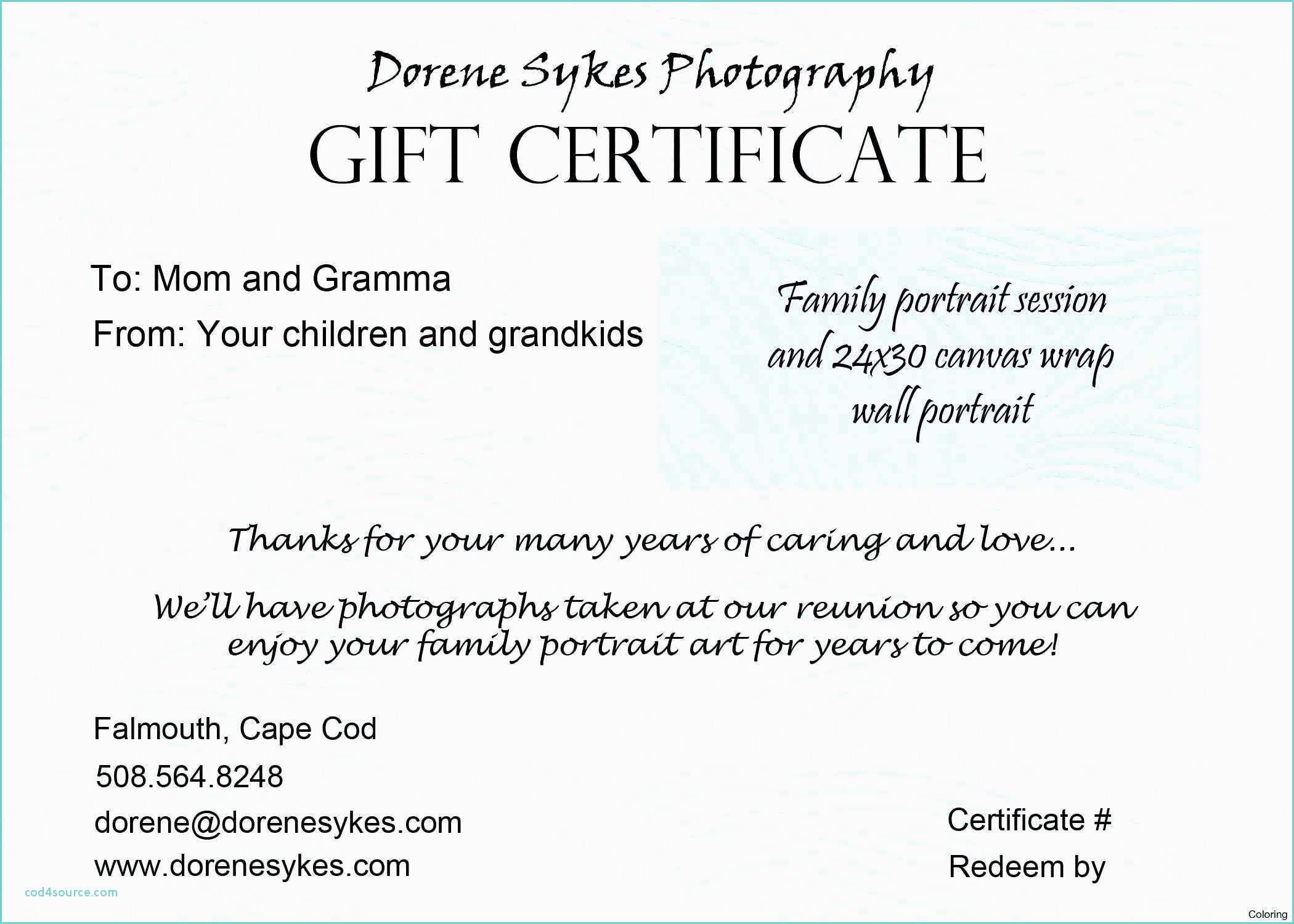 Tattoo Gift Certificate Template Free Intended For Free Photography Gift Certificate Template