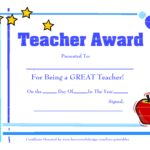 Teacher Awards 9 New Certificat Templates With Small Certificate Template