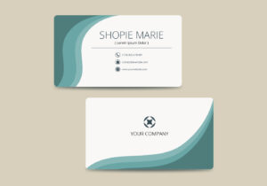 Teal Business Card Template Vector - Download Free Vectors with Buisness Card Template
