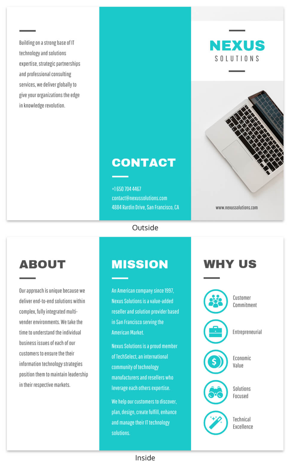 Technology Tri Fold Brochure Template With Brochure Folding Templates