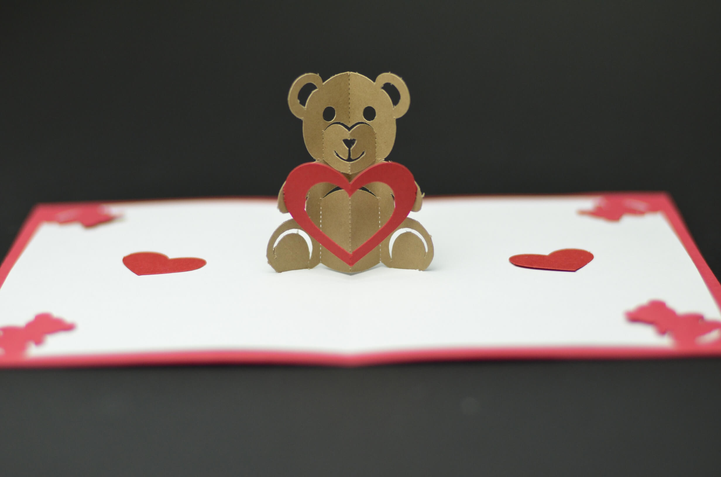 Teddy Bear Pop Up Card Template In Templates For Pop Up Cards Free