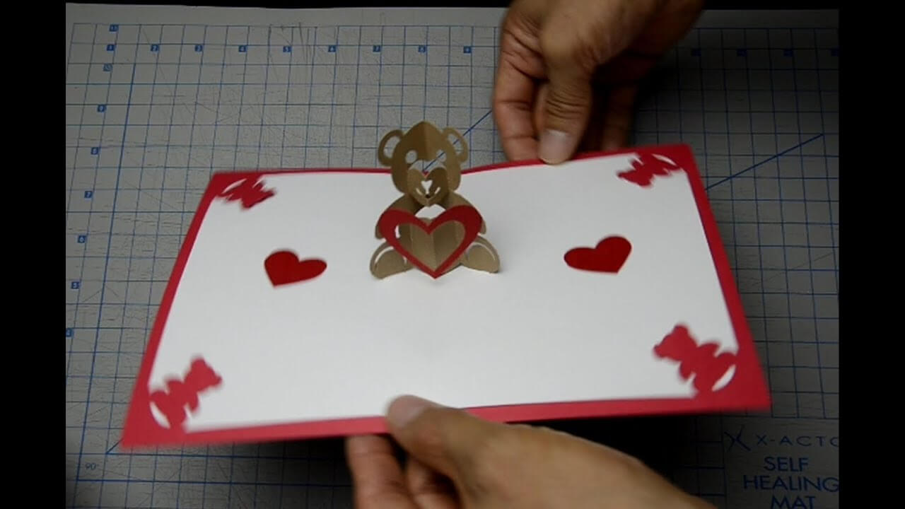 Teddy Bear Pop Up Card: Tutorial With Regard To Teddy Bear Pop Up Card Template Free