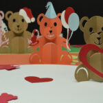 Teddy Bear Pop Up Card: Valentines Day, Birthday, Christmas Pertaining To Teddy Bear Pop Up Card Template Free
