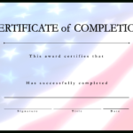 Télécharger Gratuit Certificate Of Completion Usa Project Inside Certificate Template For Project Completion