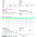 Télécharger Gratuit Medical Purchase Order Form For Customer Information Card Template