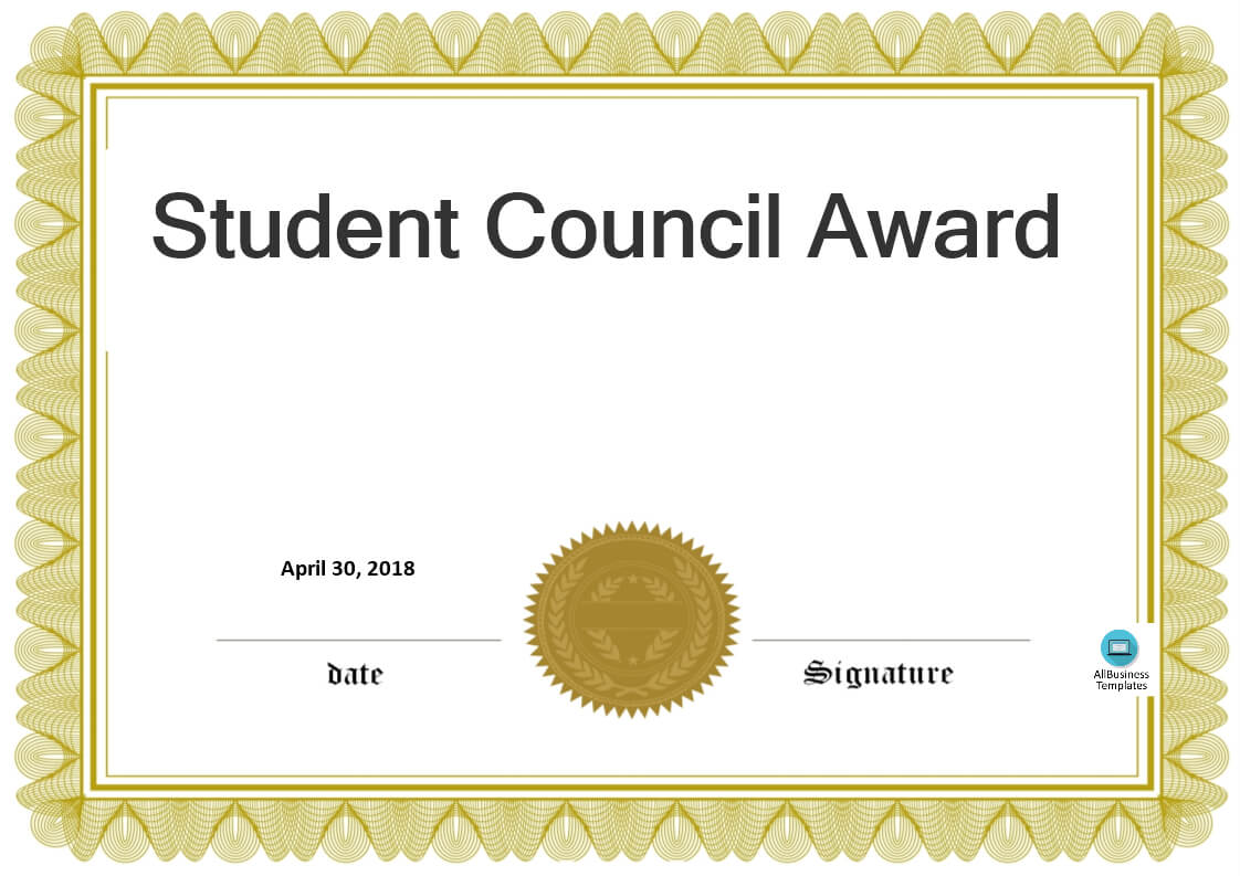 Télécharger Gratuit Student Council Award Throughout Free Student Certificate Templates