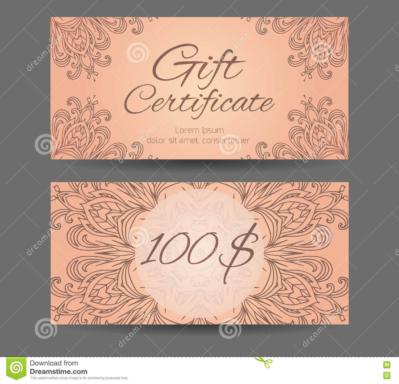 Template Gift Certificate For Yoga Studio, Spa Center Inside Yoga Gift Certificate Template Free