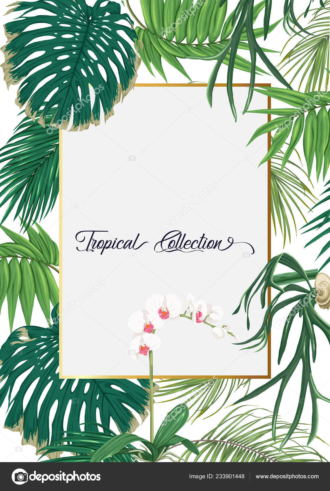 Template Greeting Card Birthday Invitation Banner Tropical Within Monster High Birthday Card Template