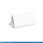 Tent Card Brochure Mockup – Blank Isolated Paper Stand With Regarding Card Stand Template