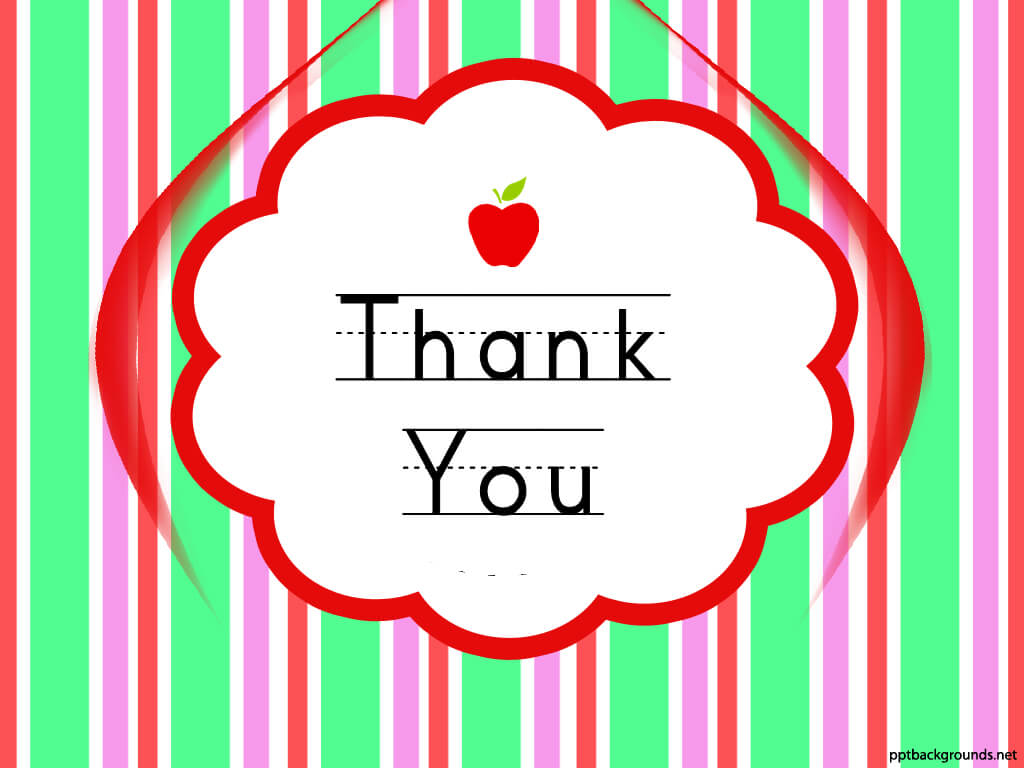 Thank You Cards For Teachers Background For Powerpoint Throughout Powerpoint Thank You Card Template