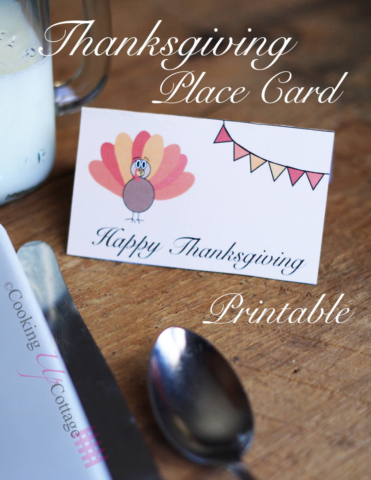 Thanksgiving Place Card Printable – Cooking Up Cottage Regarding Thanksgiving Place Card Templates