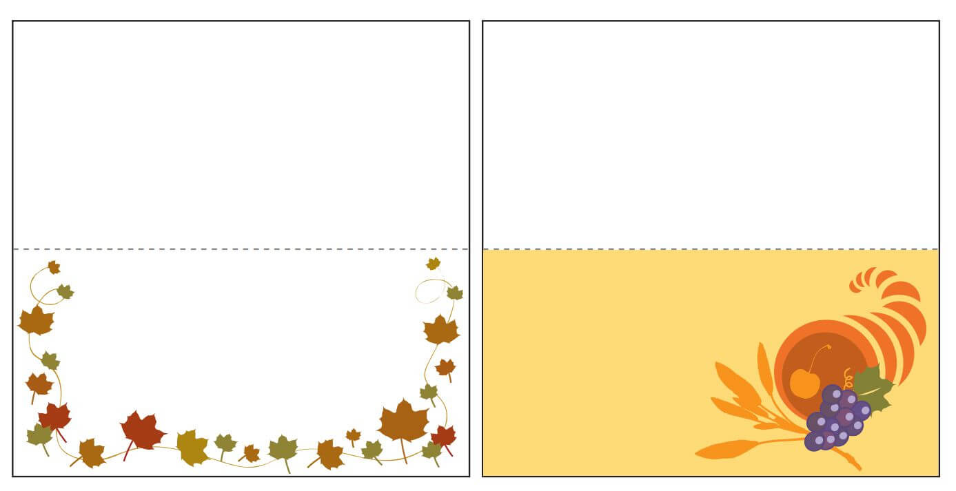 Thanksgiving Place Card Templates Gallery - Free Templates Ideas Inside Thanksgiving Place Card Templates