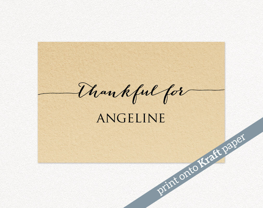 Thanksgiving Place Cards · Wedding Templates And Printables Throughout Thanksgiving Place Card Templates