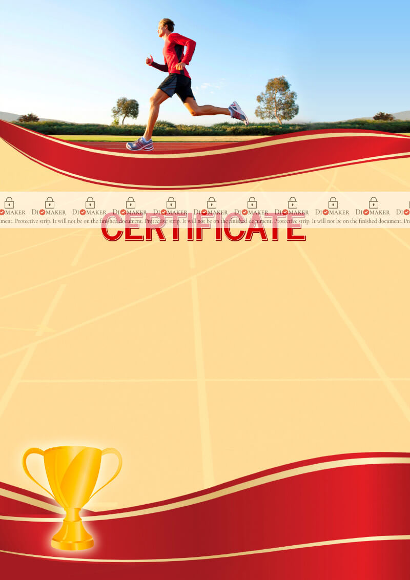 The Certificate Template «Running» – Dimaker – Templates Within Athletic Certificate Template