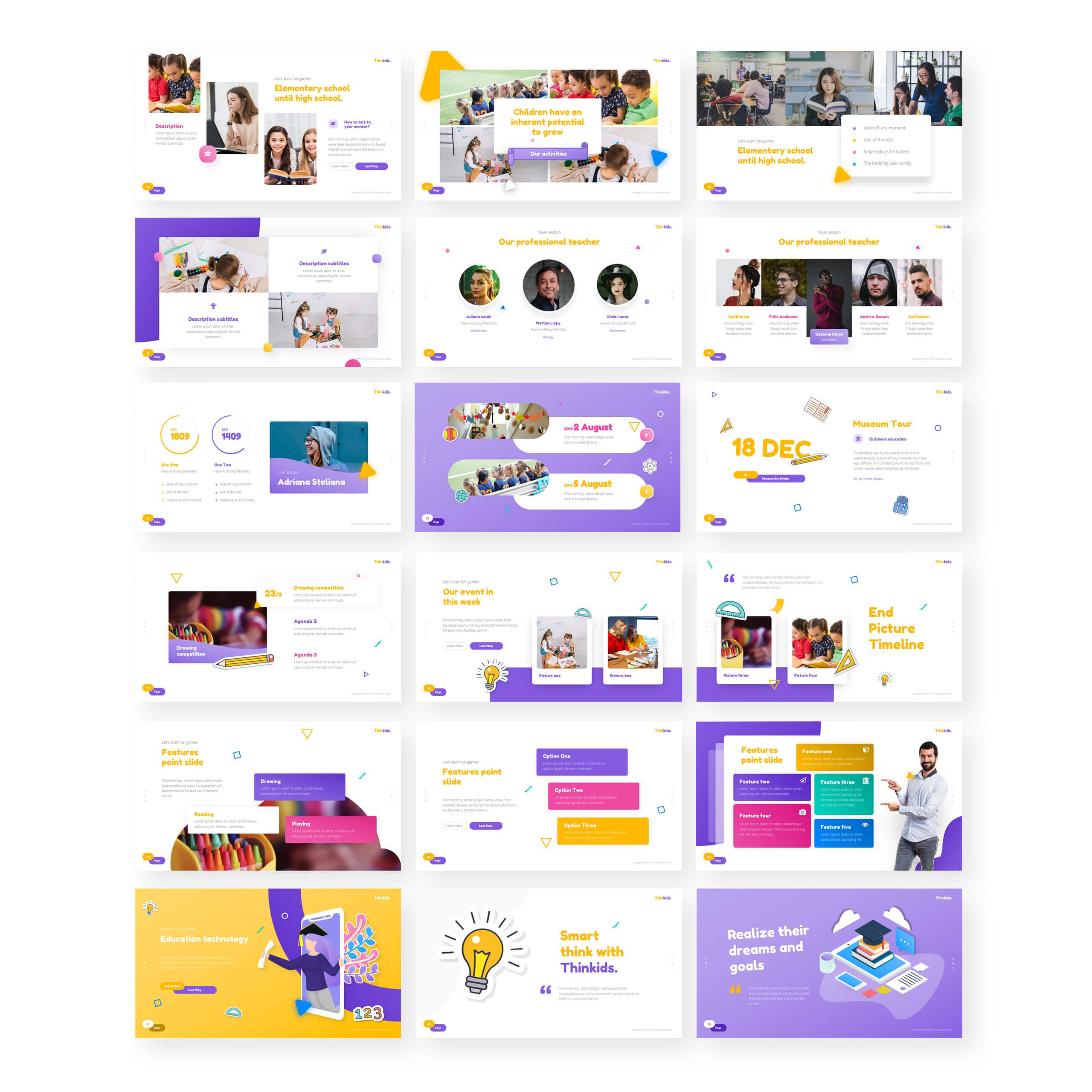 Thinkids – Fun Games & Education Powerpoint Template With Regard To Powerpoint Template Games For Education