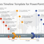 Three Stages Timeline Template For Powerpoint Regarding Project Schedule Template Powerpoint