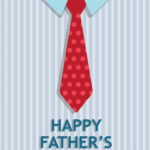 Tie Father's Day Card (Quarter Fold) For Quarter Fold Birthday Card Template