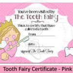 Tooth Fairy Certificate – Pink, 5 X 7 Inches In Free Tooth Fairy Certificate Template