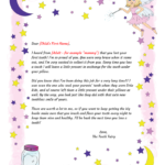 Tooth Fairy Letter Template Examples Throughout Tooth Fairy Certificate Template Free