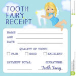Tooth Fairy Receipt Certificate Design Stock Vector With Regard To Free Tooth Fairy Certificate Template