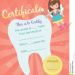 Tooth Fairy Receipt Certificate Template Stock Vector For Free Tooth Fairy Certificate Template