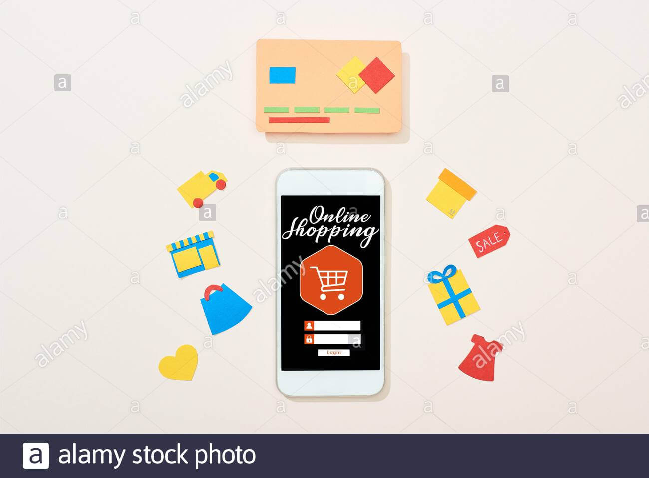 Top View Of Credit Card Template Near Icons And Smartphone Pertaining To Credit Card Templates For Sale