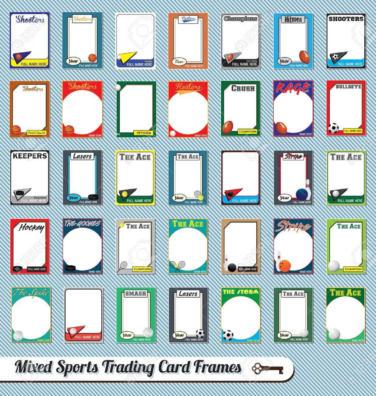 Trading Cards Clipart Within Free Sports Card Template