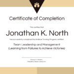 Training Certificate Of Completion Template intended for Template For Training Certificate