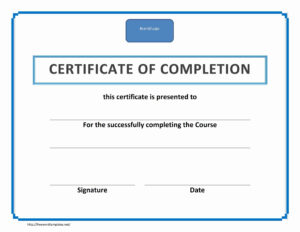 Training Certificate Template Pdf | Blank Certificates for Training Certificate Template Word Format