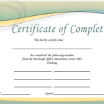 Training Certificate Template Printable Microsoft Office Doc Intended For Microsoft Office Certificate Templates Free