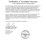Translation Services For Spanish To English Birth Certificate Translation Template