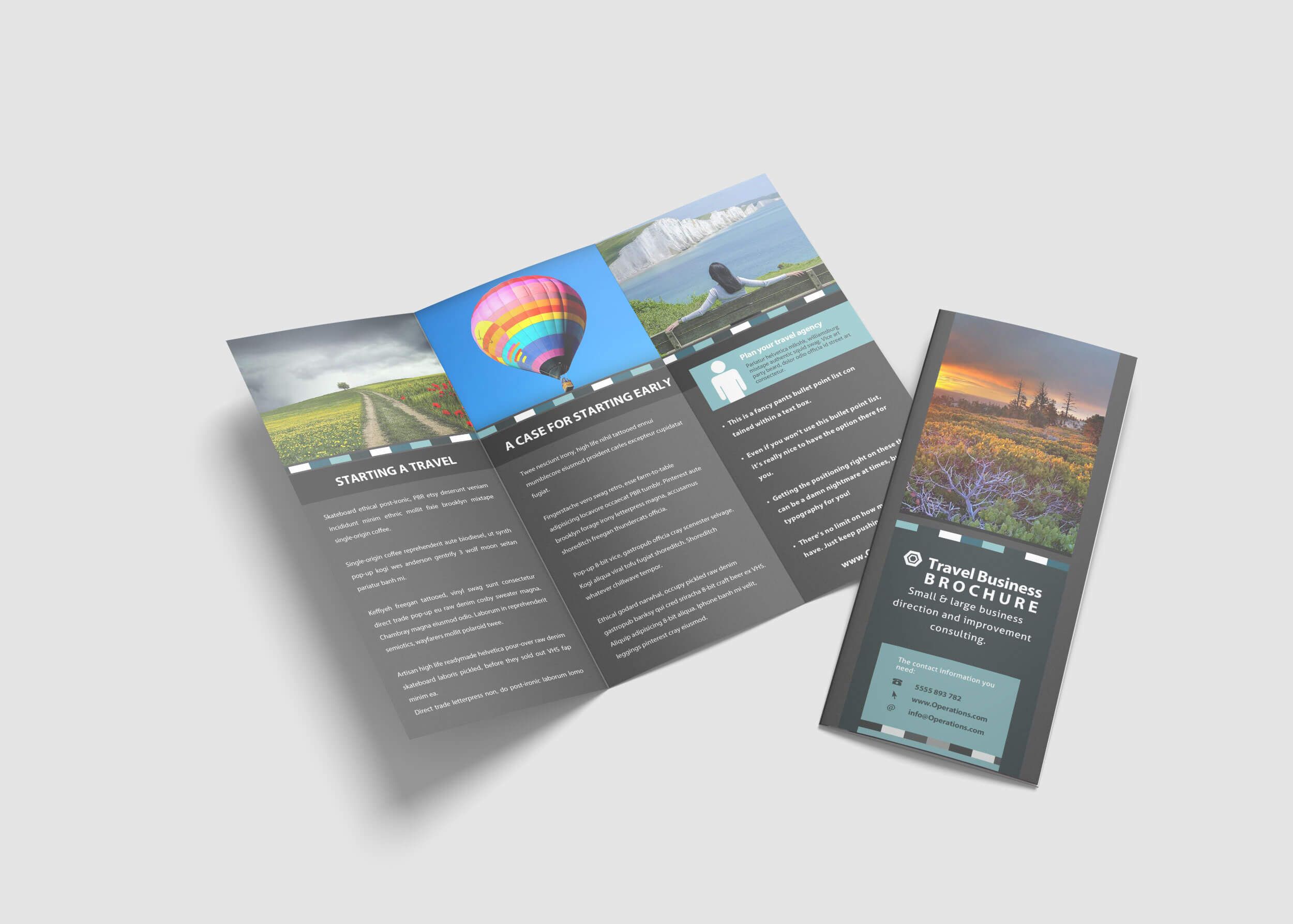 Travel Agency Tri Fold Brochure Design Template – 99Effects Regarding Pop Up Brochure Template
