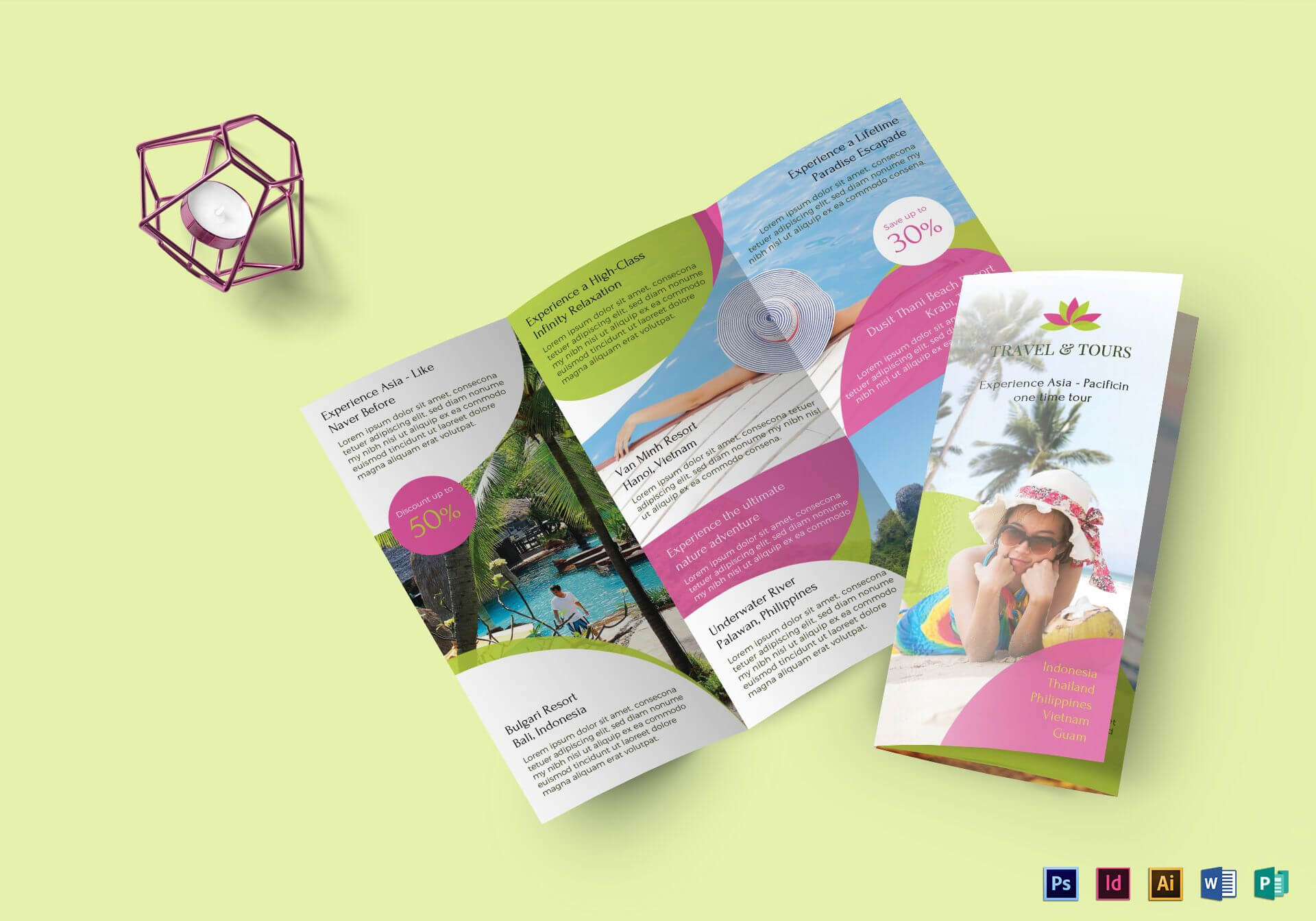 Travel And Tour Brochure Template With Regard To Word Travel Brochure Template